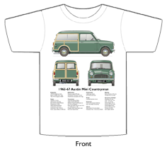 Austin Mini Countryman (wood) 1965-67 T-shirt Front